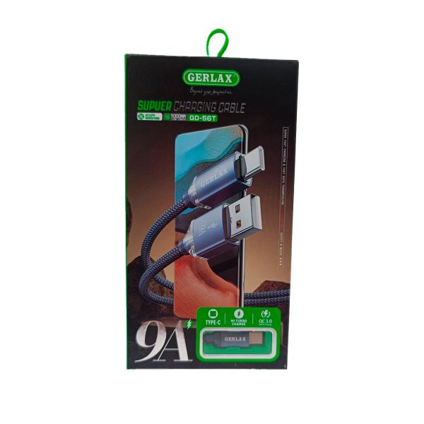 CABLE USB TIPO C GD-56T GERLAX 1M GRIS