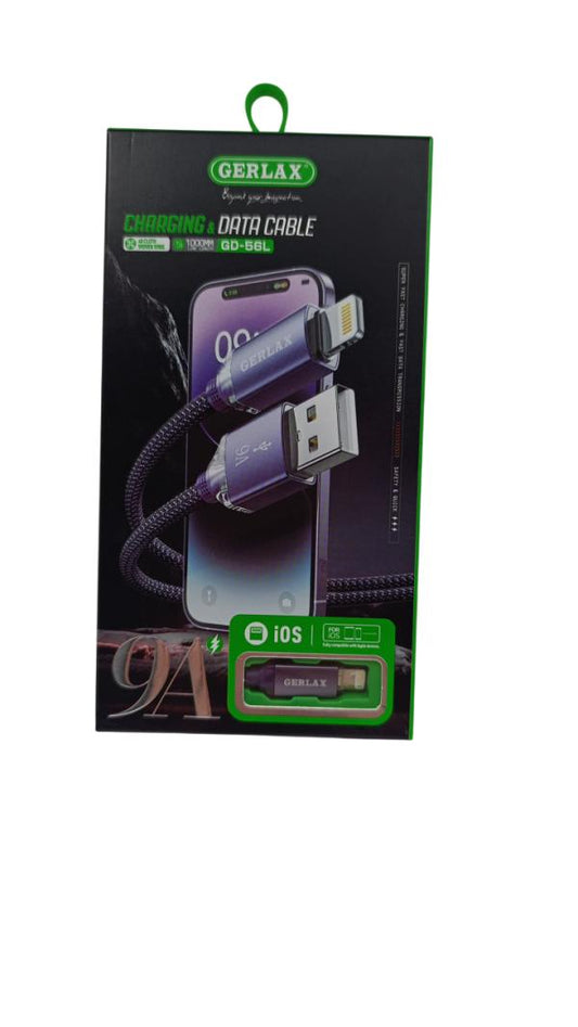 CABLE USB LIGTHNING GD-56L GERLAX 1M GRIS