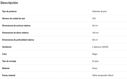 GABINETE PARA SERVIDOR LANTEK LTK-GAB27P